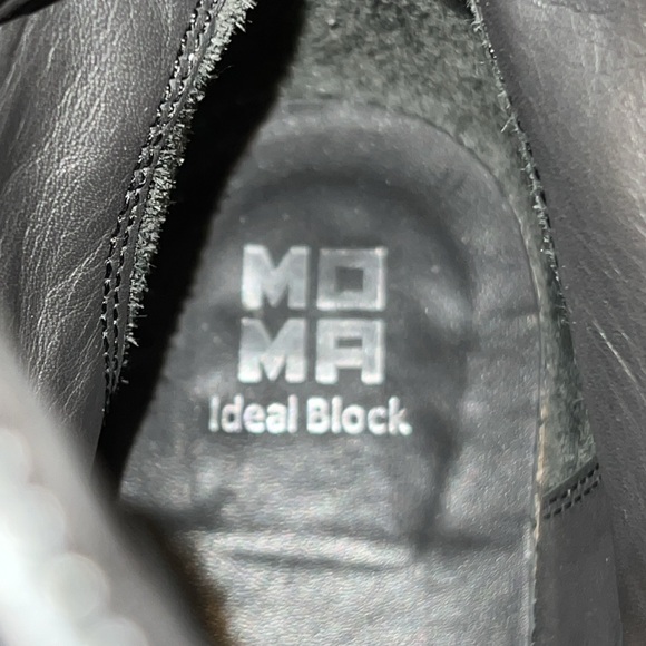 Moma double zip black leather ankle booties size 40 - Picture 10 of 10